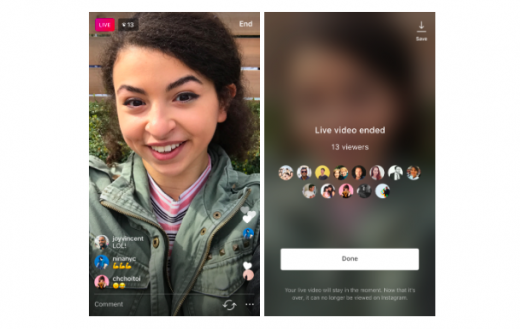 Fitur baru Instagram: Video live sekarang bisa disimpan