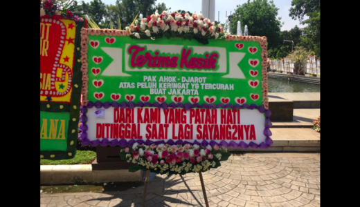 Kocak: Nama-nama pengirim karangan bunga untuk Ahok-Djarot di Balai Kota