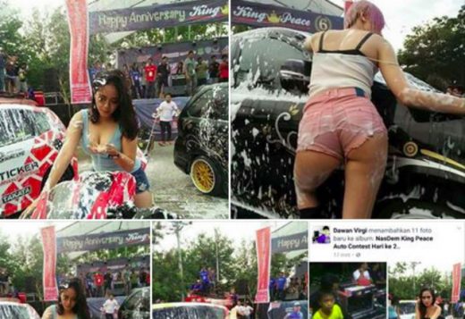 Gelar cuci mobil dengan wanita berpakaian minim, kontes otomotif di Sulsel dibubarkan