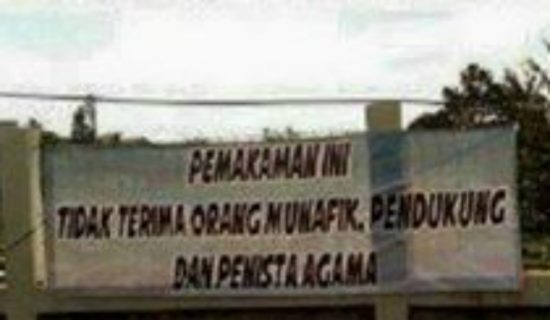 Spanduk tolak menguburkan jenazah pendukung Ahok muncul di Jakarta Barat