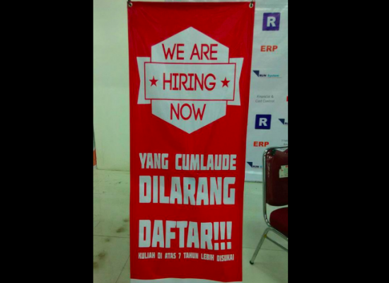 VIRAL: Perusahaan di Yogyakarta melarang calon karyawan cumlaude untuk daftar
