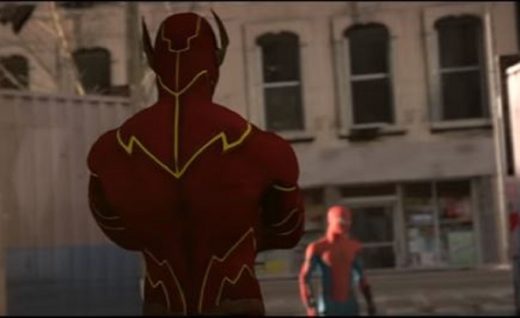 Banyak yang kesal lihat video animasi The Flash siksa Spider-Man
