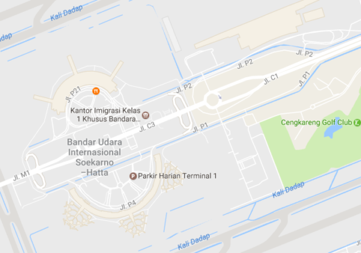 Penampakan unik peta Bandara Soekarno Hatta kalau dilihat dari atas