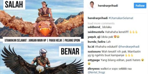 Kocak: Wali Kota Semarang pakai meme iklan Indoeskrim buat kampanye safe riding