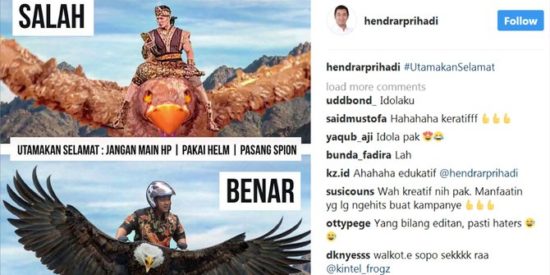 Kocak: Wali Kota Semarang pakai meme iklan Indoeskrim buat kampanye safe riding