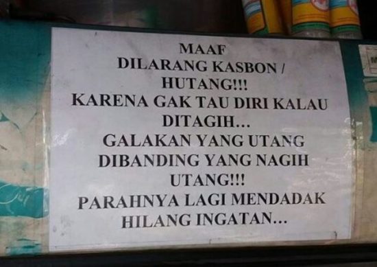 Bosan dihutangi, curhat pemilik warung soal budaya ākasbonā ini malah jadi viral