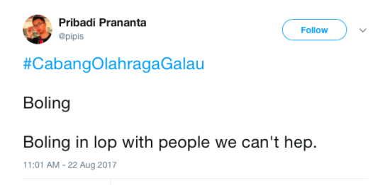 Gak dilombain di SEA Games Kuala Lumpur, kocaknya #CabangOlahragaGalau bikinan netizen