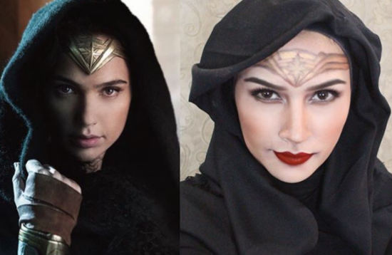 Hijaber Bandung dandan a la Wonder Woman, dibilang mirip Gal Gadot