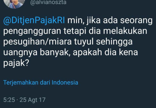 Melihara tuyul kena pajak gak? Tolong bantu admin Twitter Ditjen Pajak RI ngejawabnya