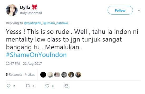 #ShameOnYouMalaysia kini ada balasannya: #ShameOnYouIndon