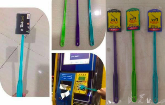 Ada GTO stick, mirip tongsis buat nempelin kartu di gerbang tol otomatis