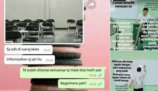 Hampir tak ada yang datang, post soal dosen Undip mengajar satu mahasiswa di kelas viral