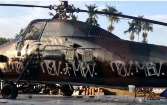 3 pemuda corat-coret helikopter TNI AU dengan piloks, videonya viral terus ketangkep