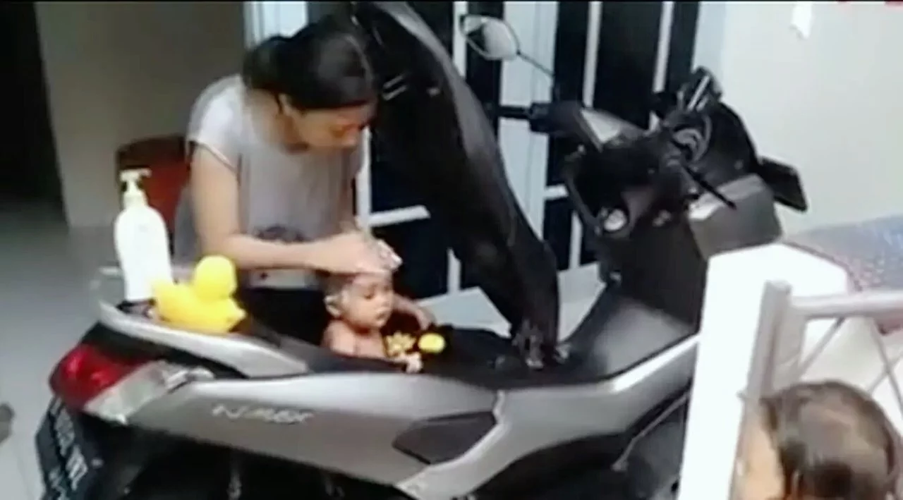 Ada Video Ibu Mandiin Bayinya Di Bagasi Motor Nmax