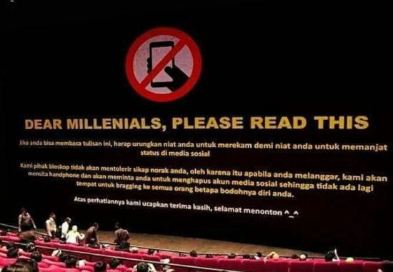 Gerahnya lihat generasi yang doyan rekam film saat nonton di bioskop