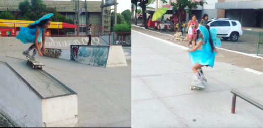 WATCH: Anak 9 tahun asal Brazil pakai baju princess saat main skateboard jadi viral
