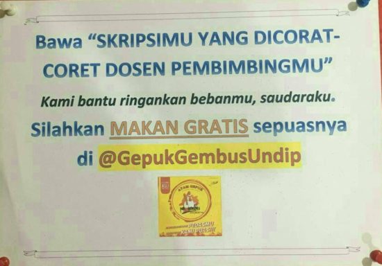Warung makan di Semarang gratiskan makan untuk mahasiswa dengan skripsi direvisi dosen