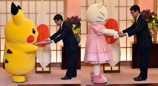 Pikachu dan Hello Kitty ditunjuk jadi duta untuk mempromosikan Osaka