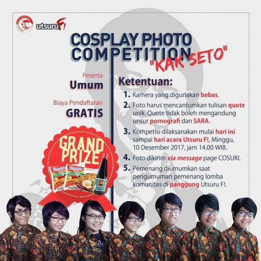 Ada poster lomba cosplay mirip Kak Seto, grand prize-nya Indomie dan kecap Bango