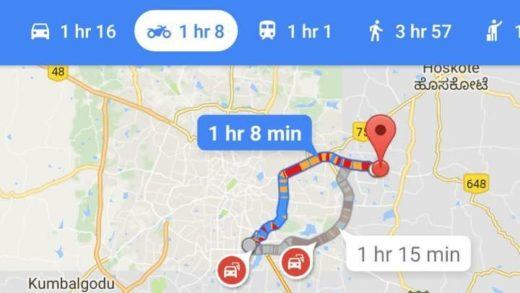 Google Maps rilis navigasi untuk pengendara motor