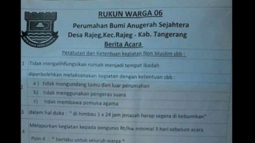 Surat edaran RW diskriminatif terhadap non-Muslim viral, kok bisa ya kepikiran bikin beginian?