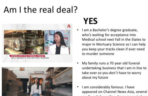 Biar laku, coba pasang foto ala presentasi di profile Tinder kayak perempuan ini