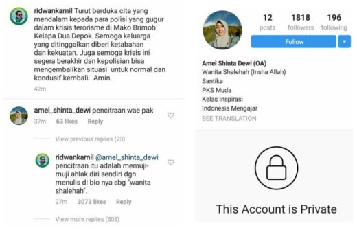 Berduka Brimob gugur dibilang pencitraan, Ridwan Kamil balas pedas komentar netizen
