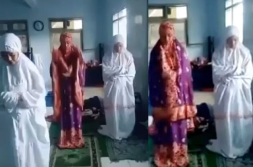 Rekam video solat sambil joget-joget, 3 perempuan dikecam netizen