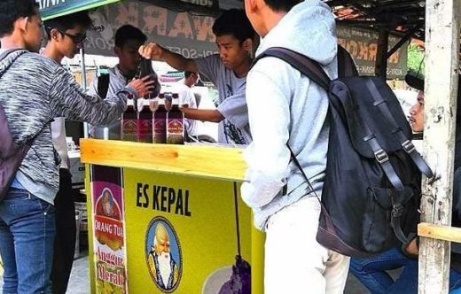 Es kepal anggur merah viral, saingan sama es kepal Milo