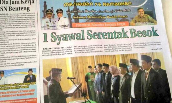 “1 Syawal Serentak Besok”: Foto viral koran salah tulis umumkan awal Ramadan