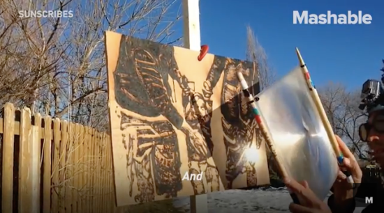 Video: Tanpa cat, seniman ini melukis pakai sinar matahari