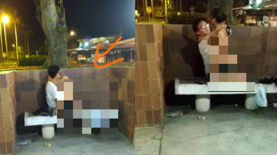 Pasangan ketahuan mesum di bangku kota, difoto orang lewat terus viral
