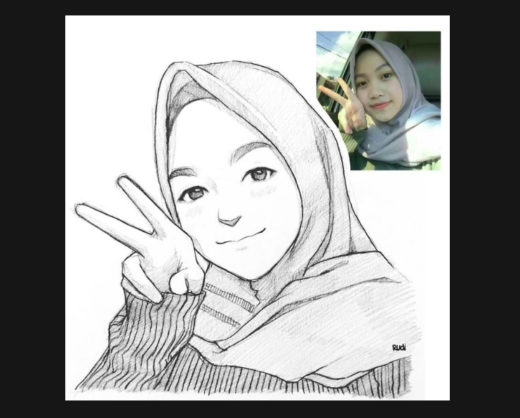 Ilustrator Indonesia ubah foto orang jadi karakter anime, hasilnya menakjubkan