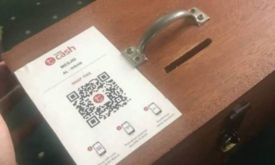 Kotak amal masjid udah mulai cashless