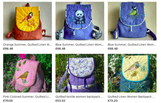 Ibu-anak bikin tas punggung handmade dengan lukisan cat, cakep-cakep hasilnya