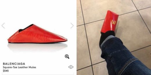 Netizen samain sandal Balenciaga dengan wadah kentang goreng