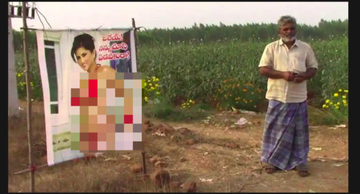 Gantikan orang-orangan sawah, petani India pakai poster wanita berbikini