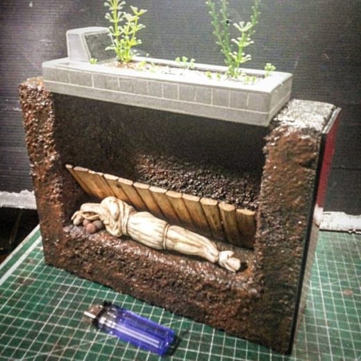 Miniatur kuburan viral, detailnya bikin inget mati