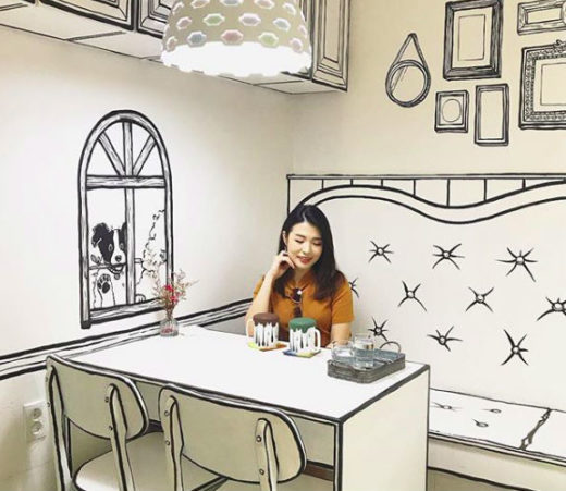 Masuk ke kafe ini serasa dalam dunia kartun