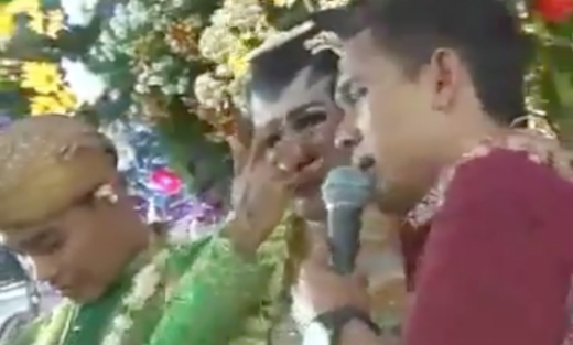 Nyumbang lagu galau di nikahan, pengantin wanita dibikin nangis