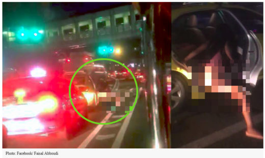 Perempuan mabuk pipis di tengah kemacetan, videonya viral