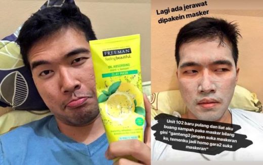 Cowok pakai masker jerawat bisa jadi gay karena mengandung hormon perempuan, kata netizen