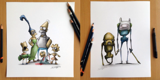 Seniman ubah tokoh kartun jadi seram kayak zombie