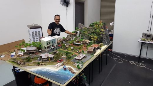 Nih orang bikin diorama pantai, detil nya kece banget